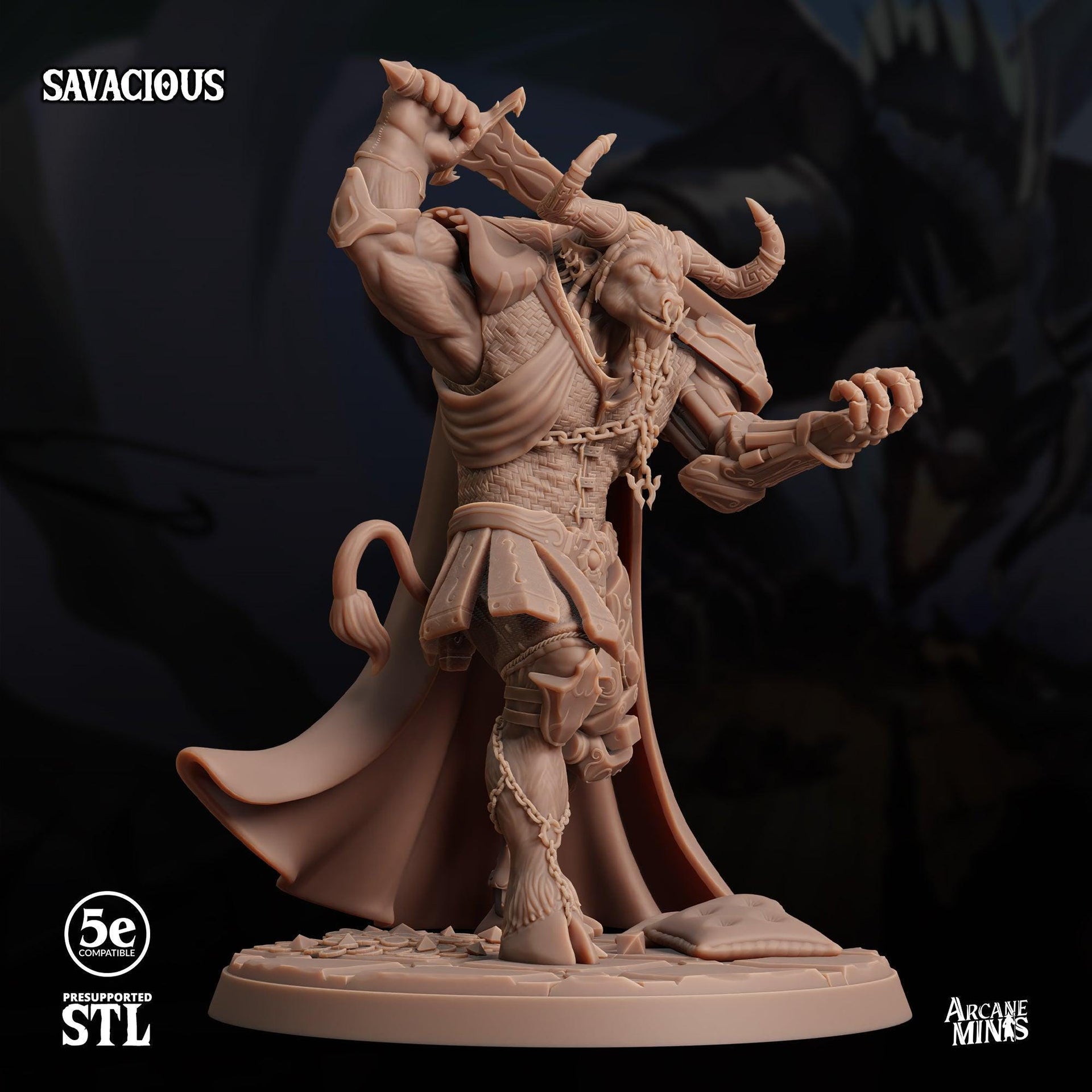 Savacious, Taurian Crime Boss - Sordane Publishing | 28mm and 32mm | Wargaming | DnD | Tabletop Roleplaying