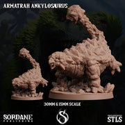 Armatrah Ankylosaurus, Stone Dinosaur- Sordane Publishing | 28mm and 32mm | Wargaming | DnD | Tabletop Roleplaying