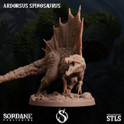 Ardorsus Spinosaurus,Sail Finned Dinosaur- Sordane Publishing | 28mm and 32mm | Wargaming | DnD | Tabletop Roleplaying