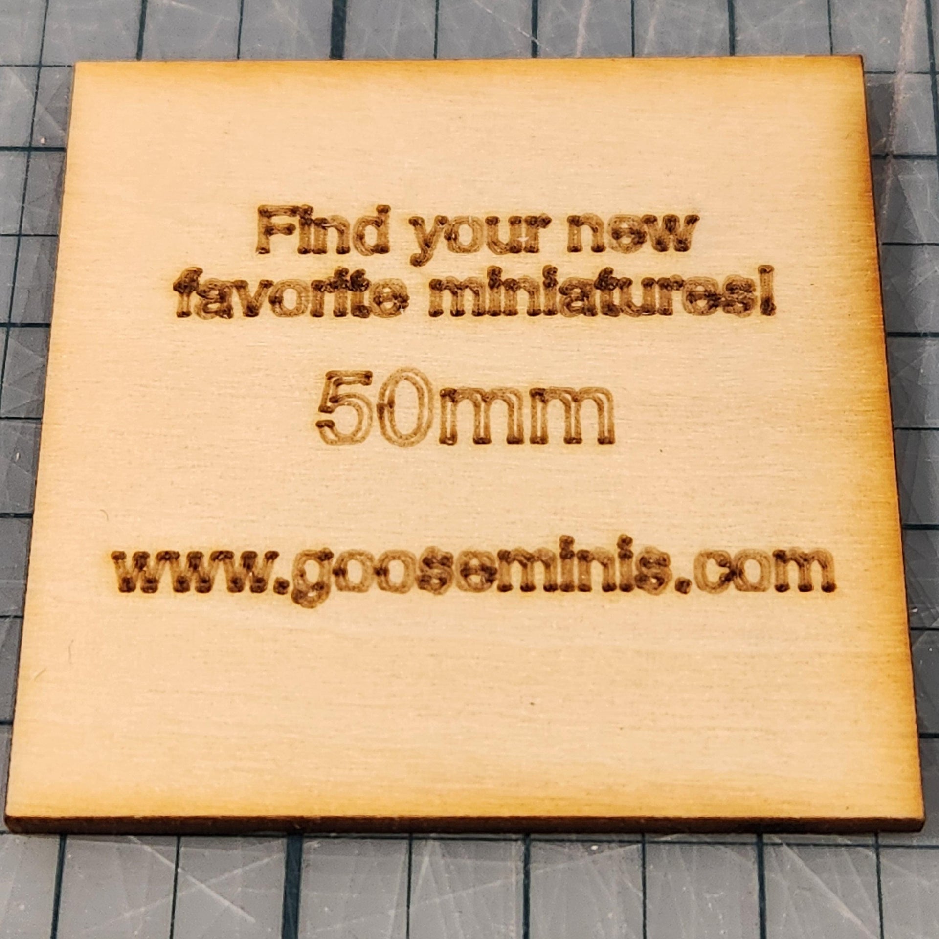 Miniature Bases - 50mm Square, 3mm thick Plywood | 28mm and 32mm | Wargaming | DnD | Tabletop Roleplaying