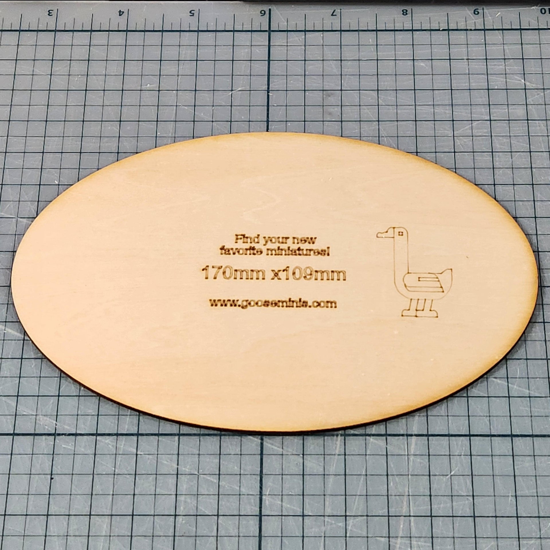 Miniature Bases - 170x109mm Oval, 3mm thick Plywood | 28mm and 32mm | Wargaming | DnD | Tabletop Roleplaying
