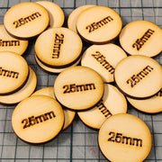 Miniature Bases - 25mm Circle, 3mm thick Plywood | 28mm and 32mm | Wargaming | DnD | Tabletop Roleplaying