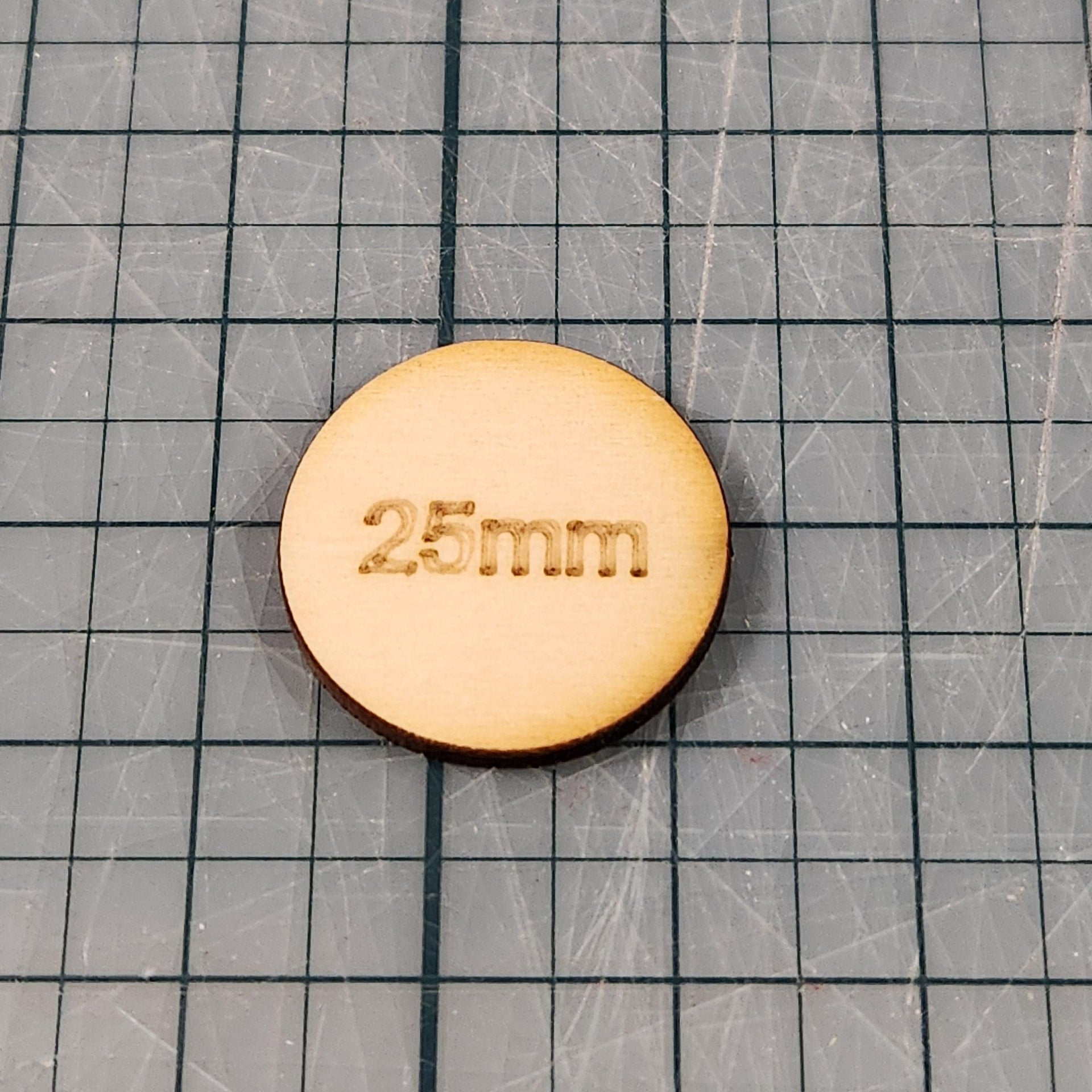 Miniature Bases - 25mm Circle, 3mm thick Plywood | 28mm and 32mm | Wargaming | DnD | Tabletop Roleplaying