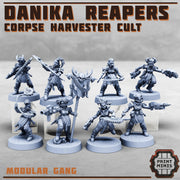 Danika Reapers Gang, Modular Corpse Harvester Cult - Print Minis | 28mm and 32mm | Wargaming | DnD | Tabletop Roleplaying