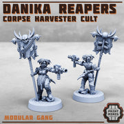 Danika Reapers Gang, Modular Corpse Harvester Cult - Print Minis | 28mm and 32mm | Wargaming | DnD | Tabletop Roleplaying