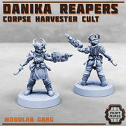 Danika Reapers Gang, Modular Corpse Harvester Cult - Print Minis | 28mm and 32mm | Wargaming | DnD | Tabletop Roleplaying
