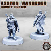 Ashton Wanderer, Bounty Hunter - Print Minis | 28mm and 32mm | Wargaming | DnD | Tabletop Roleplaying