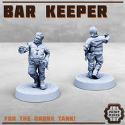 Bar keeper - Print Minis | 28mm and 32mm | Wargaming | DnD | Tabletop Roleplaying