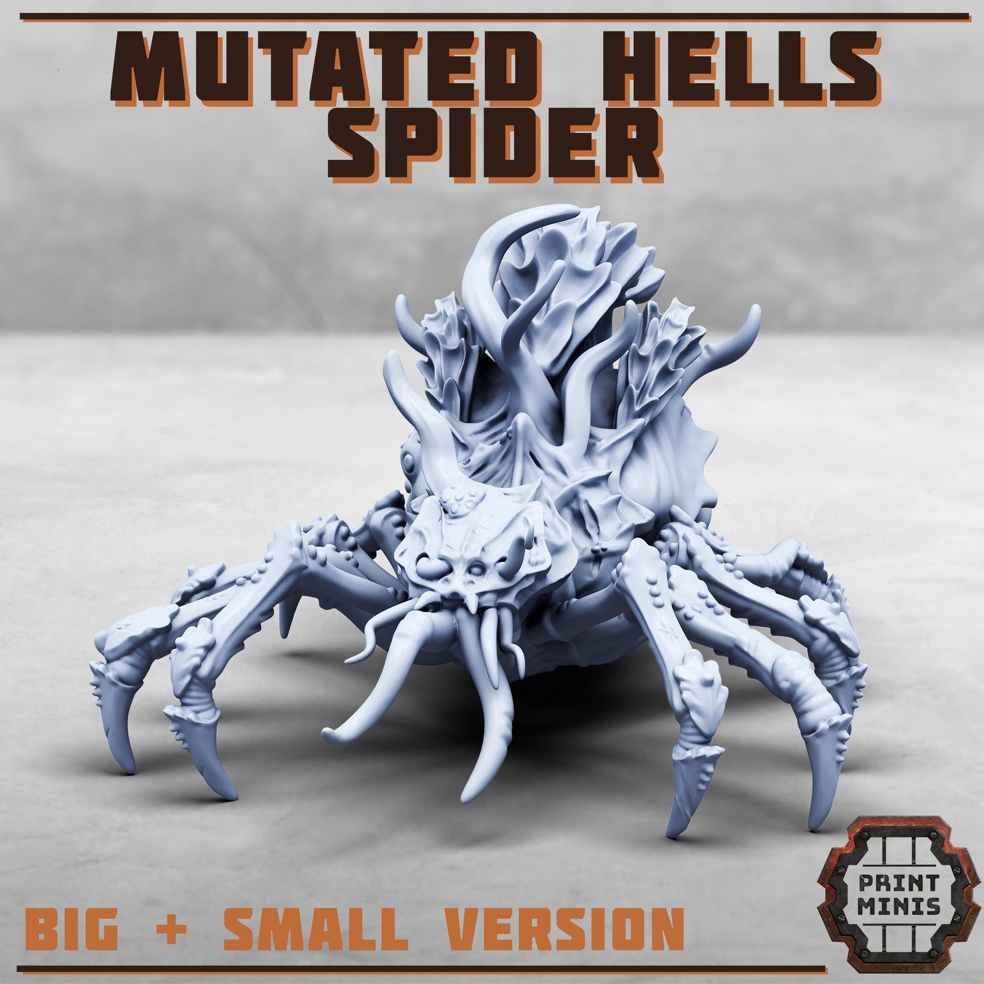 Mutated Hell Spider- Print Minis | 28mm and 32mm | Wargaming | DnD | Tabletop Roleplaying