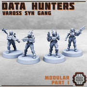 Data Hunters, Modular Vaross Syn Gang- Print Minis | 28mm and 32mm | Wargaming | DnD | Tabletop Roleplaying