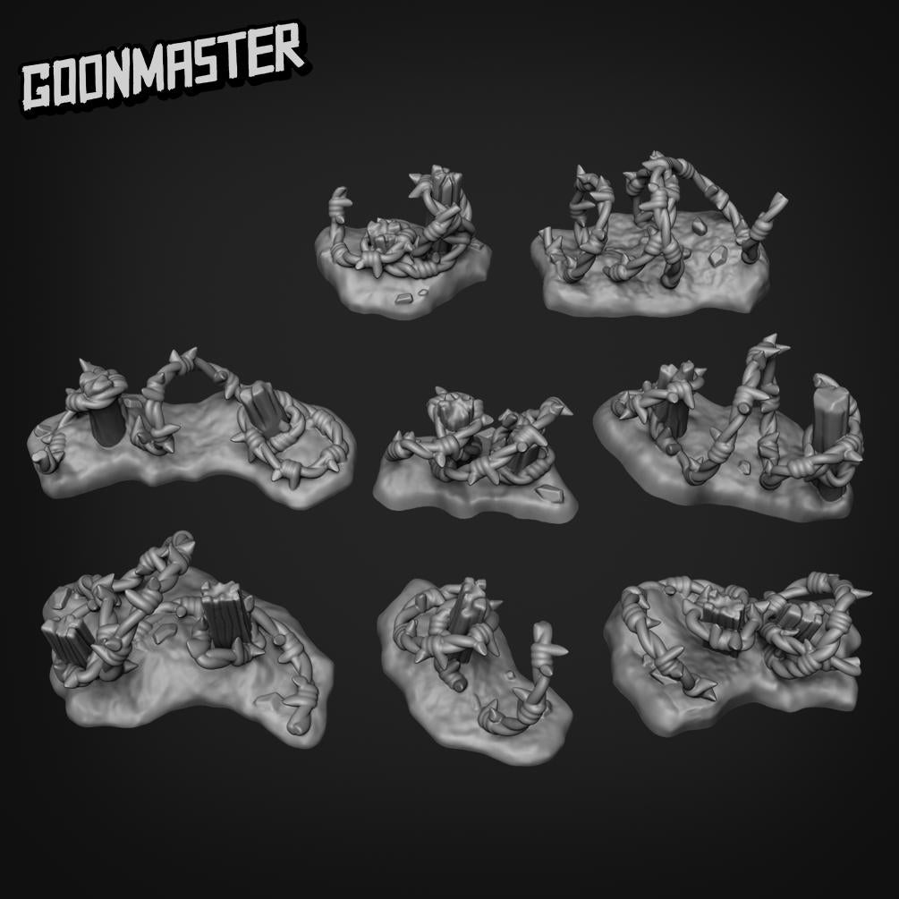 Barbed Wire Posts - Goonmaster Basing Bits | 28mm and 32mm | Wargaming | DnD | Tabletop Roleplaying