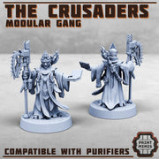 The Crusaders, Modular Gang - Print Minis | 28mm and 32mm | Wargaming | DnD | Tabletop Roleplaying