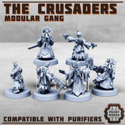 The Crusaders, Modular Gang - Print Minis | 28mm and 32mm | Wargaming | DnD | Tabletop Roleplaying