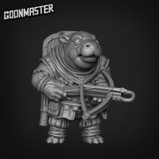 Tiny Hippo Arbalest - Goonmaster | Hippo Crossbow Soldier | 28mm and 32mm | Wargaming | DnD | Tabletop Roleplaying
