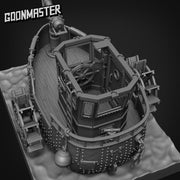 Steam Ship - Goonmaster | Playable Cabin, Magnet Ready | 28mm and 32mm | Wargaming | DnD | Tabletop Roleplaying