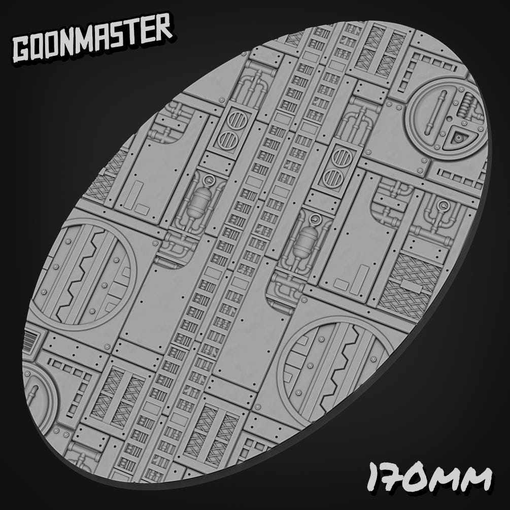 Industrial SciFi Floor Bases - Goonmaster | 28mm and 32mm | Wargaming | DnD | Tabletop Roleplaying