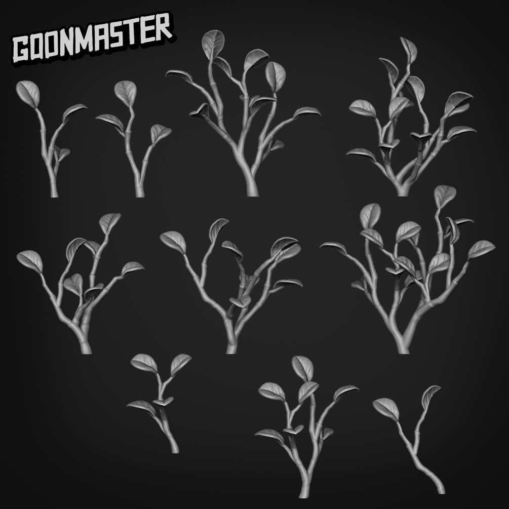 Peperomia Obtusifolia - Goonmaster Basing Bits | Scale Model baby rubber plant | 28mm and 32mm | Wargaming | DnD | Tabletop Roleplaying