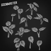 Begonia Rex - Goonmaster Basing Bits | Scale Model Houseplant | 28mm and 32mm | Wargaming | DnD | Tabletop Roleplaying