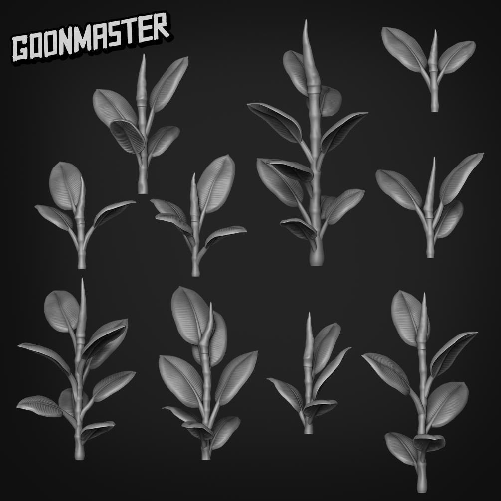 Ficus Elastica - Goonmaster Basing Bits | Scale Model Rubber Tree | 28mm and 32mm | Wargaming | DnD | Tabletop Roleplaying