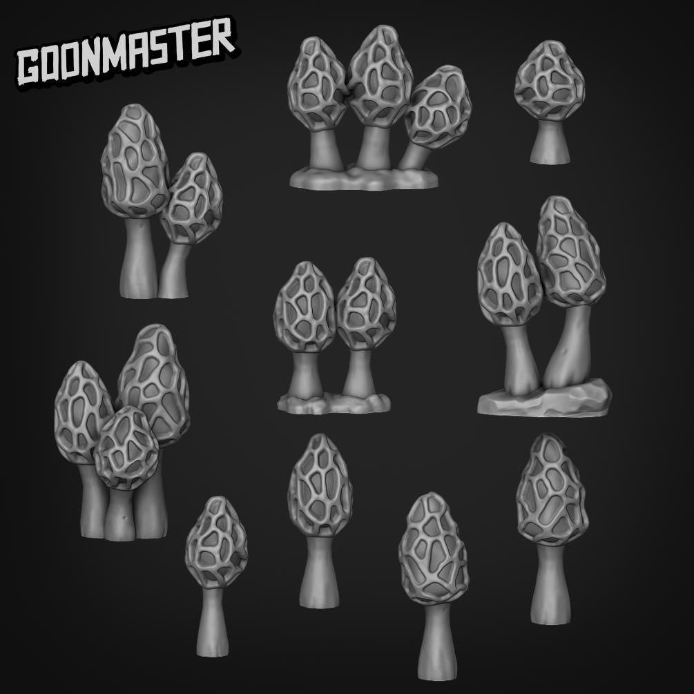 Morchella Galilaea - Goonmaster Basing Bits | Scale Model Morel Mushroom | 28mm and 32mm | Wargaming | DnD | Tabletop Roleplaying
