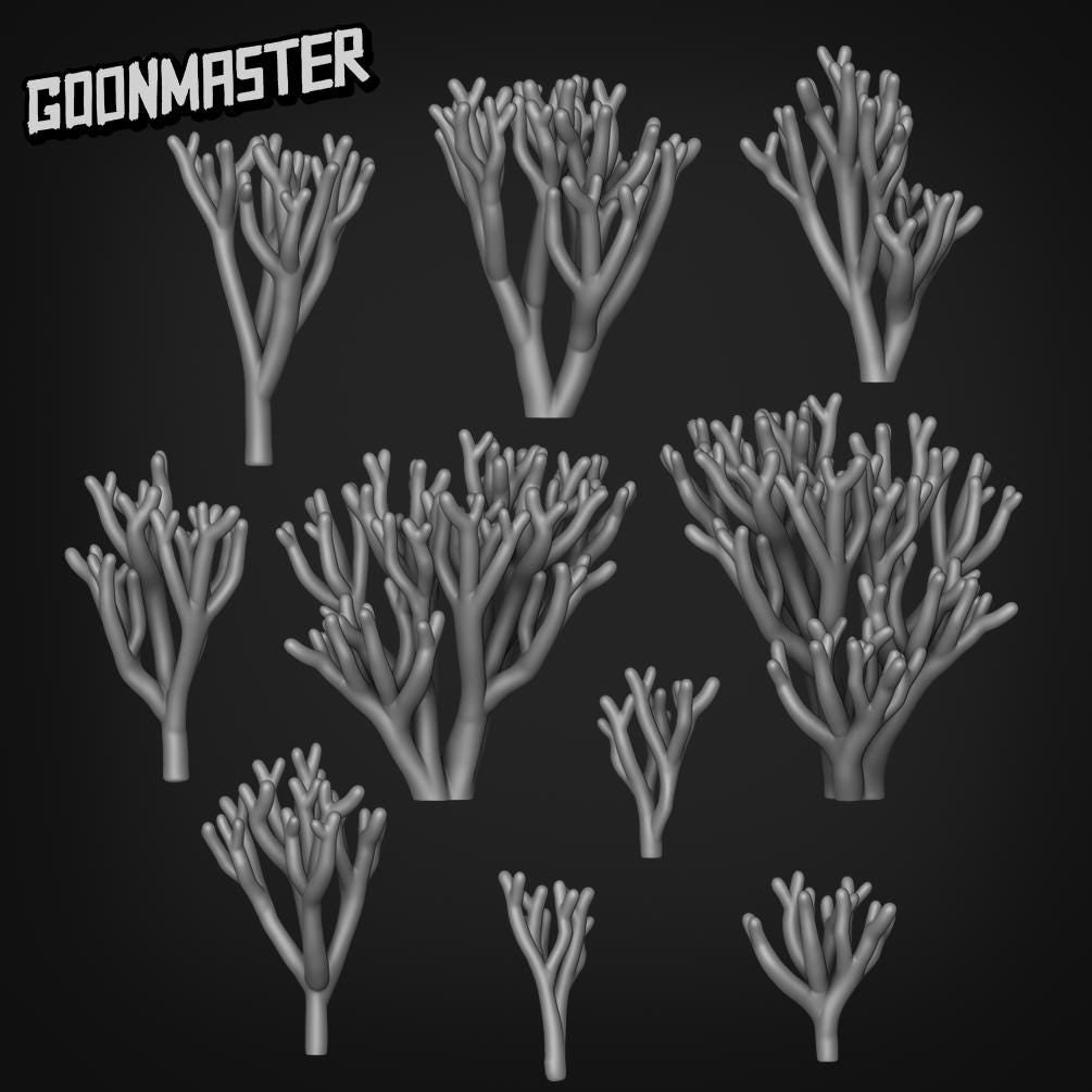 Clavaria Zollingeri - Goonmaster Basing Bits | Scale Model magenta coral | 28mm and 32mm | Wargaming | DnD | Tabletop Roleplaying