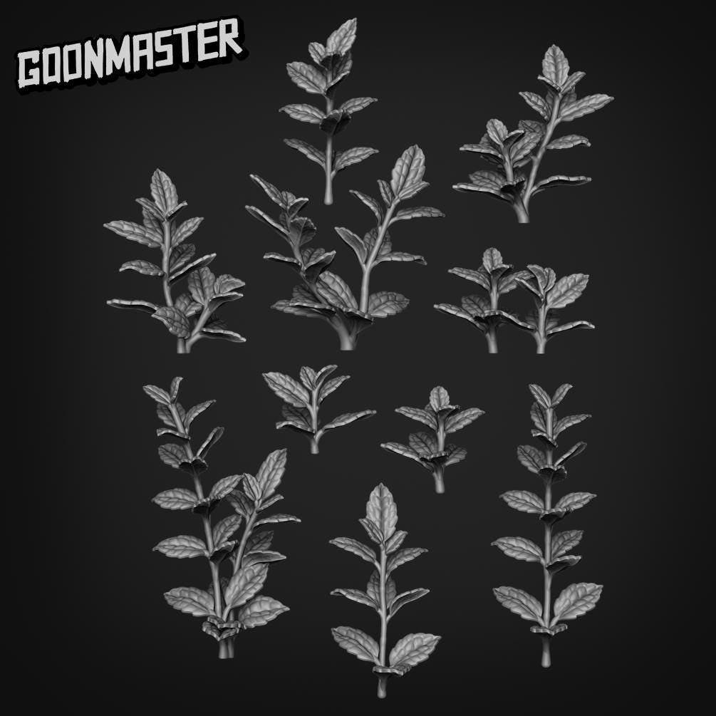 Pilea Cadierei - Goonmaster Basing Bits | Scale Model Aluminum Plant | 28mm and 32mm | Wargaming | DnD | Tabletop Roleplaying