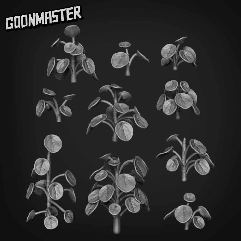 Pilea Peperomioides - Goonmaster Basing Bits | Scale Model Money Plant | 28mm and 32mm | Wargaming | DnD | Tabletop Roleplaying