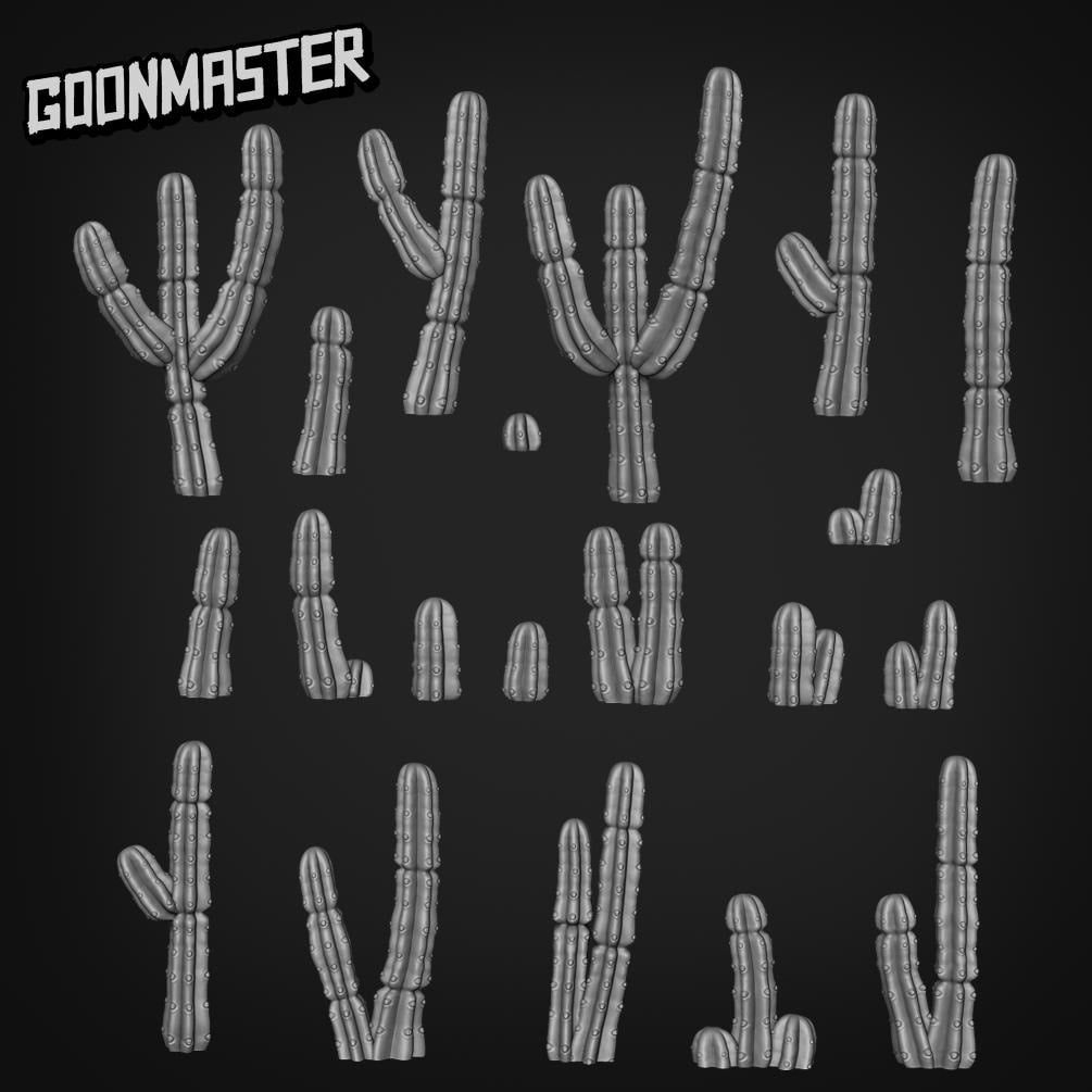 Cereus Repandus - Goonmaster Basing Bits | Scale Model Cactus | 28mm and 32mm | Wargaming | DnD | Tabletop Roleplaying