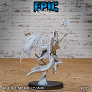 Draconic Demon Silver - Epic Miniatures | 28mm and 32mm | Wargaming | DnD | Tabletop Roleplaying