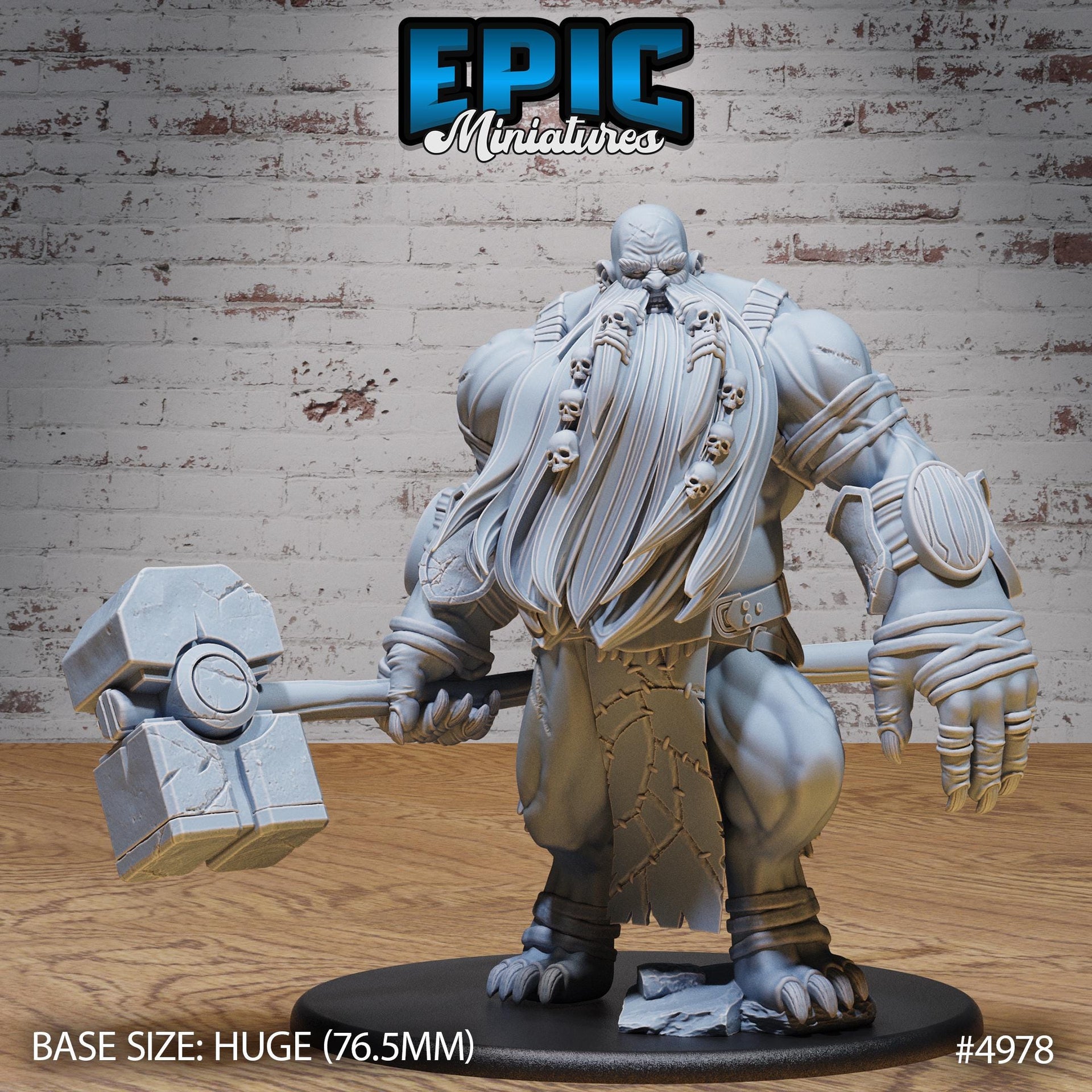 Hill Giant Smasher - Epic Miniatures | 28mm and 32mm | Wargaming | DnD | Tabletop Roleplaying