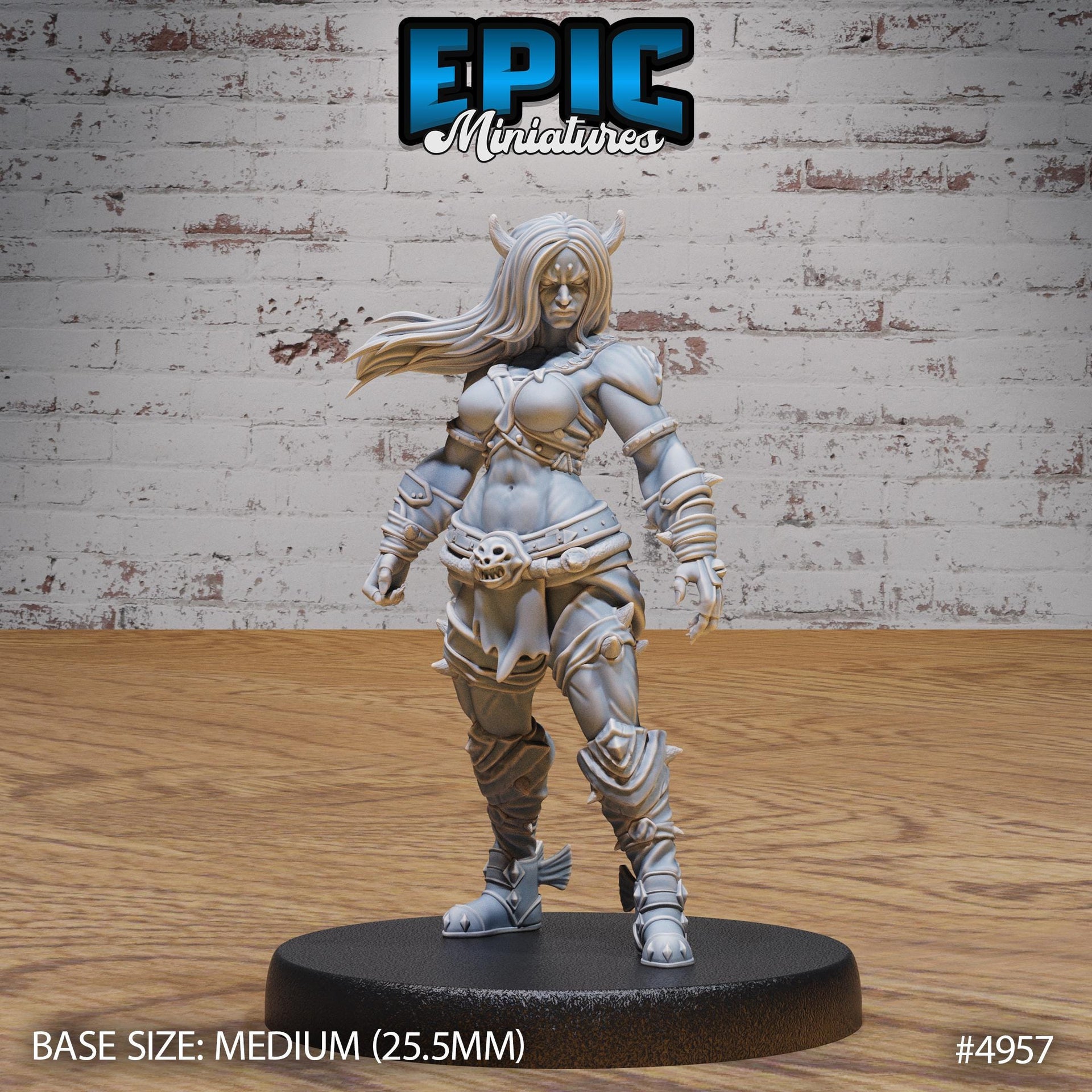 Orc Tiefling Female - Epic Miniatures | 28mm and 32mm | Wargaming | DnD | Tabletop Roleplaying