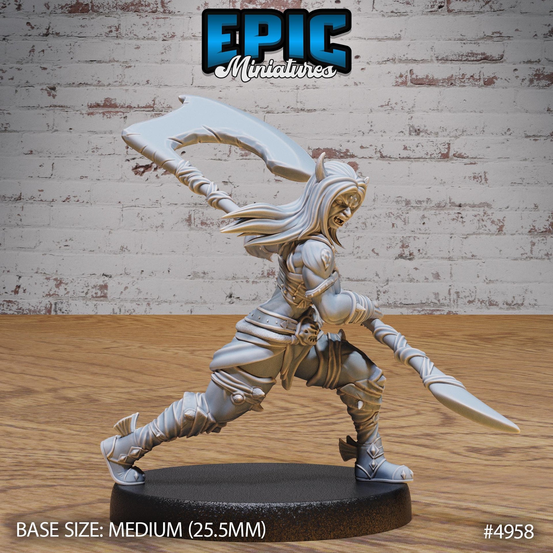 Orc Tiefling Female - Epic Miniatures | 28mm and 32mm | Wargaming | DnD | Tabletop Roleplaying