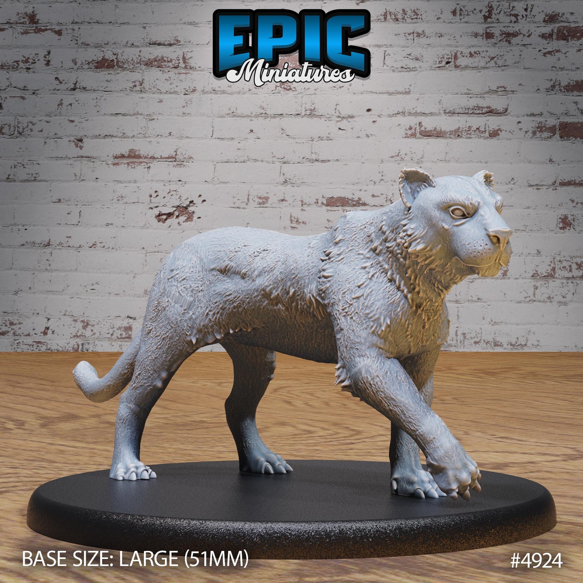 Tiger - Epic Miniatures | 28mm and 32mm | Wargaming | DnD | Tabletop Roleplaying