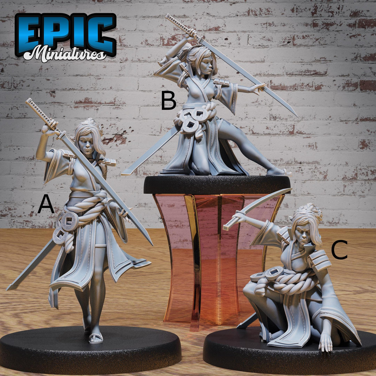 Samurai Woman - Epic Miniatures | 28mm and 32mm | Wargaming | DnD | Tabletop Roleplaying