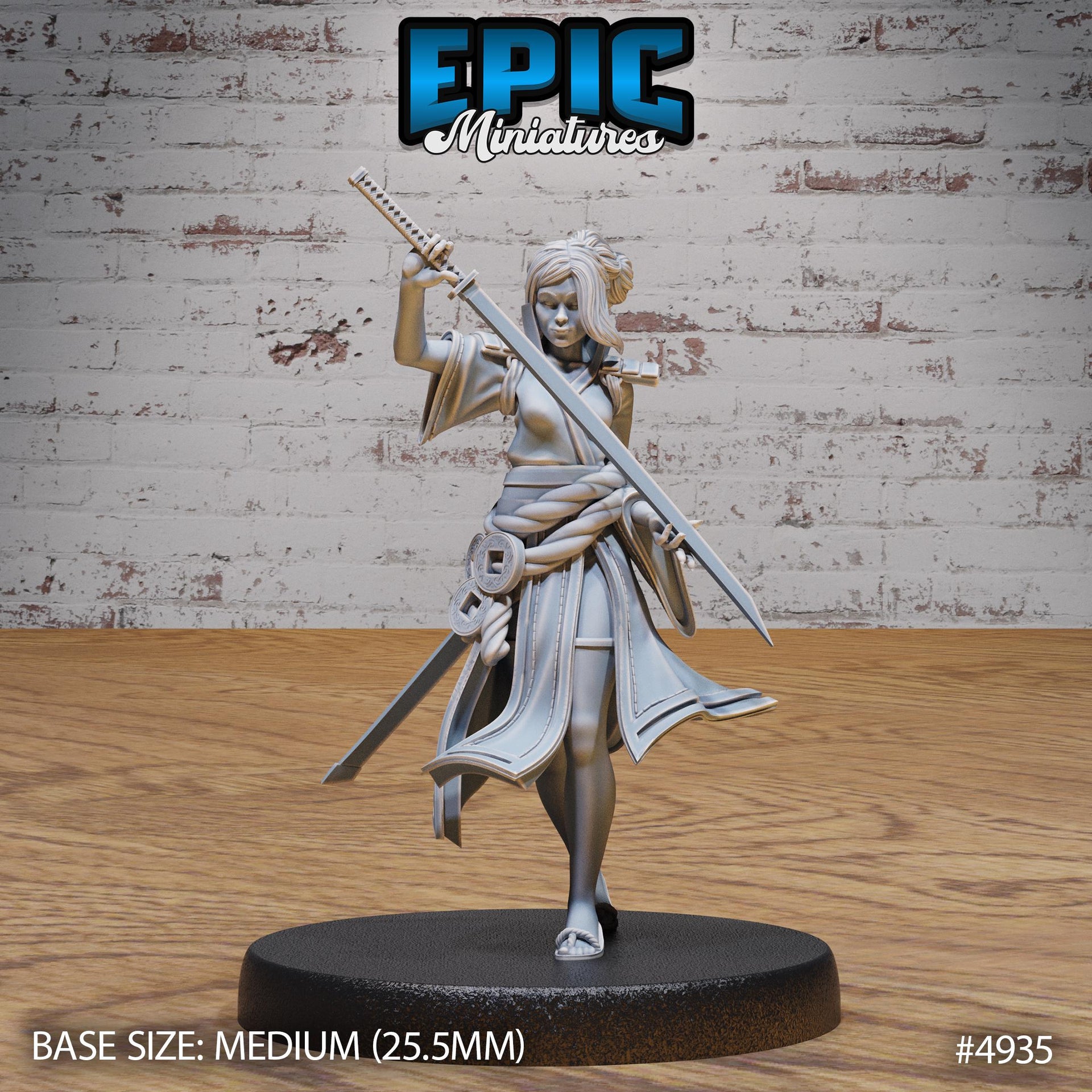 Samurai Woman - Epic Miniatures | 28mm and 32mm | Wargaming | DnD | Tabletop Roleplaying