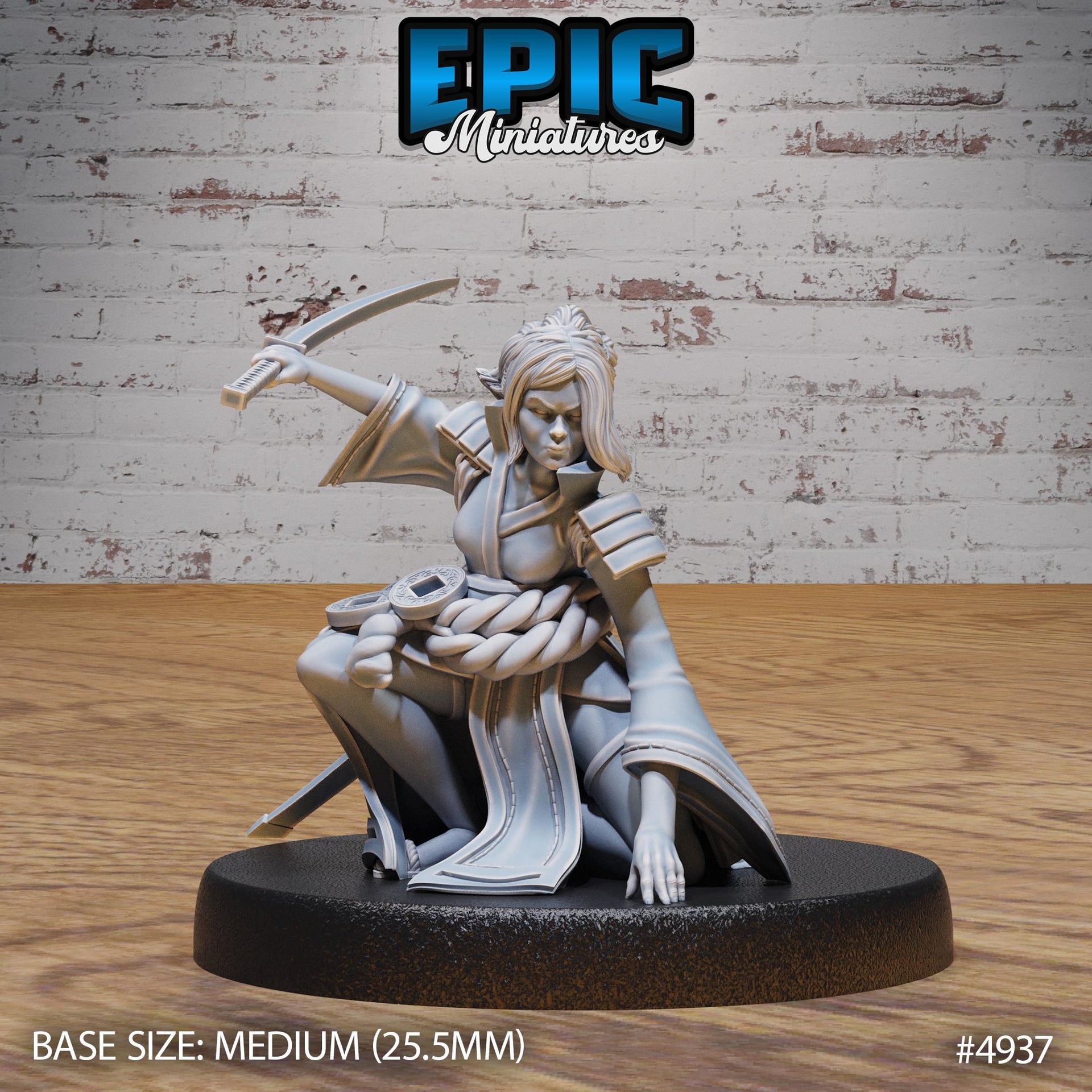 Samurai Woman - Epic Miniatures | 28mm and 32mm | Wargaming | DnD | Tabletop Roleplaying