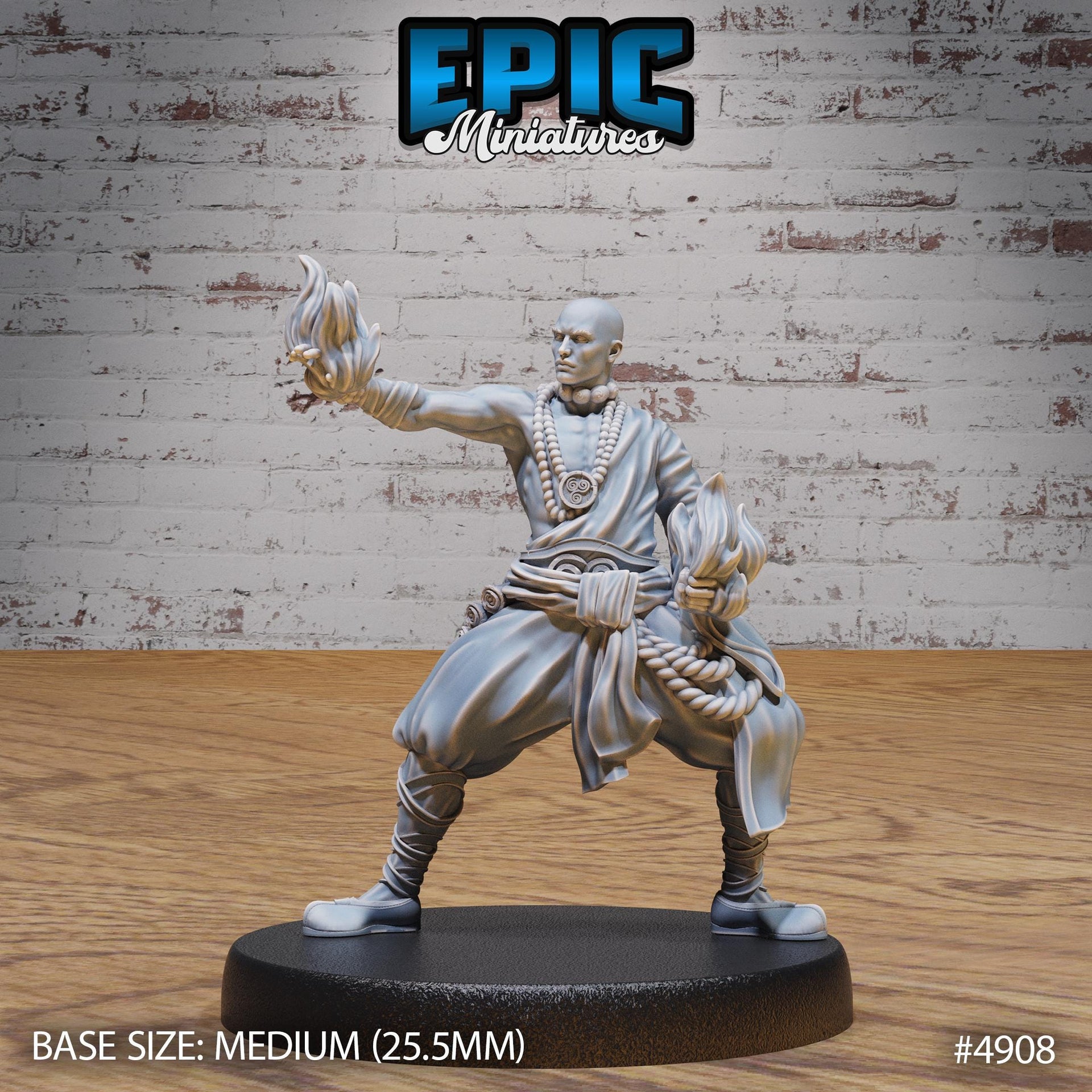 Shaolin Monk - Epic Miniatures | 28mm and 32mm | Wargaming | DnD | Tabletop Roleplaying
