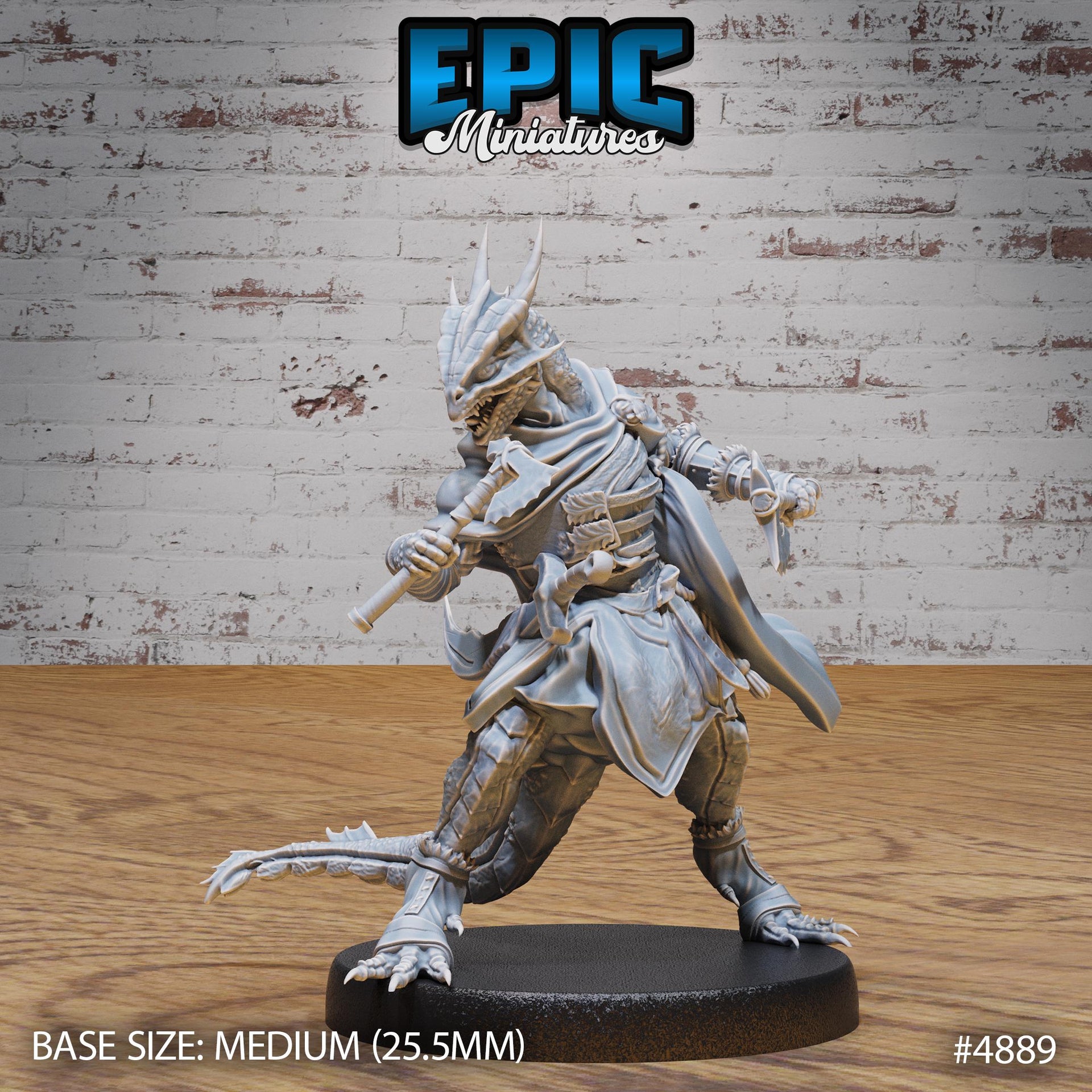 Half-Dragon Adventurer - Epic Miniatures | 28mm and 32mm | Wargaming | DnD | Tabletop Roleplaying