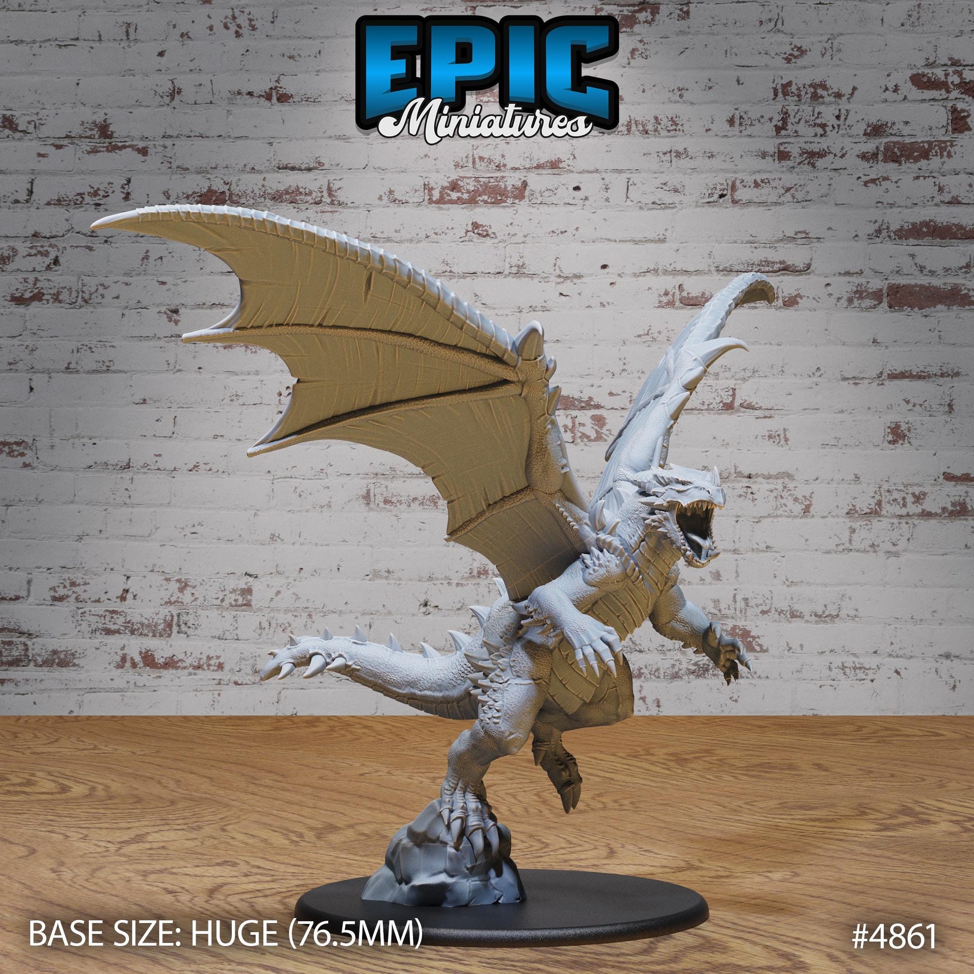 Bipedal Dragon - Epic Miniatures | 28mm and 32mm | Wargaming | DnD | Tabletop Roleplaying