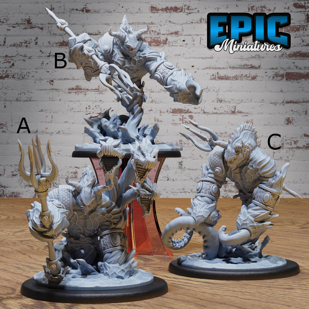 Water Elemental Guard - Epic Miniatures | 28mm and 32mm | Wargaming | DnD | Tabletop Roleplaying