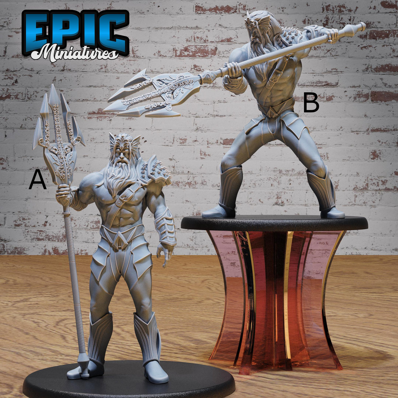 God Triton Avatar - Epic Miniatures | 28mm and 32mm | Wargaming | DnD | Tabletop Roleplaying