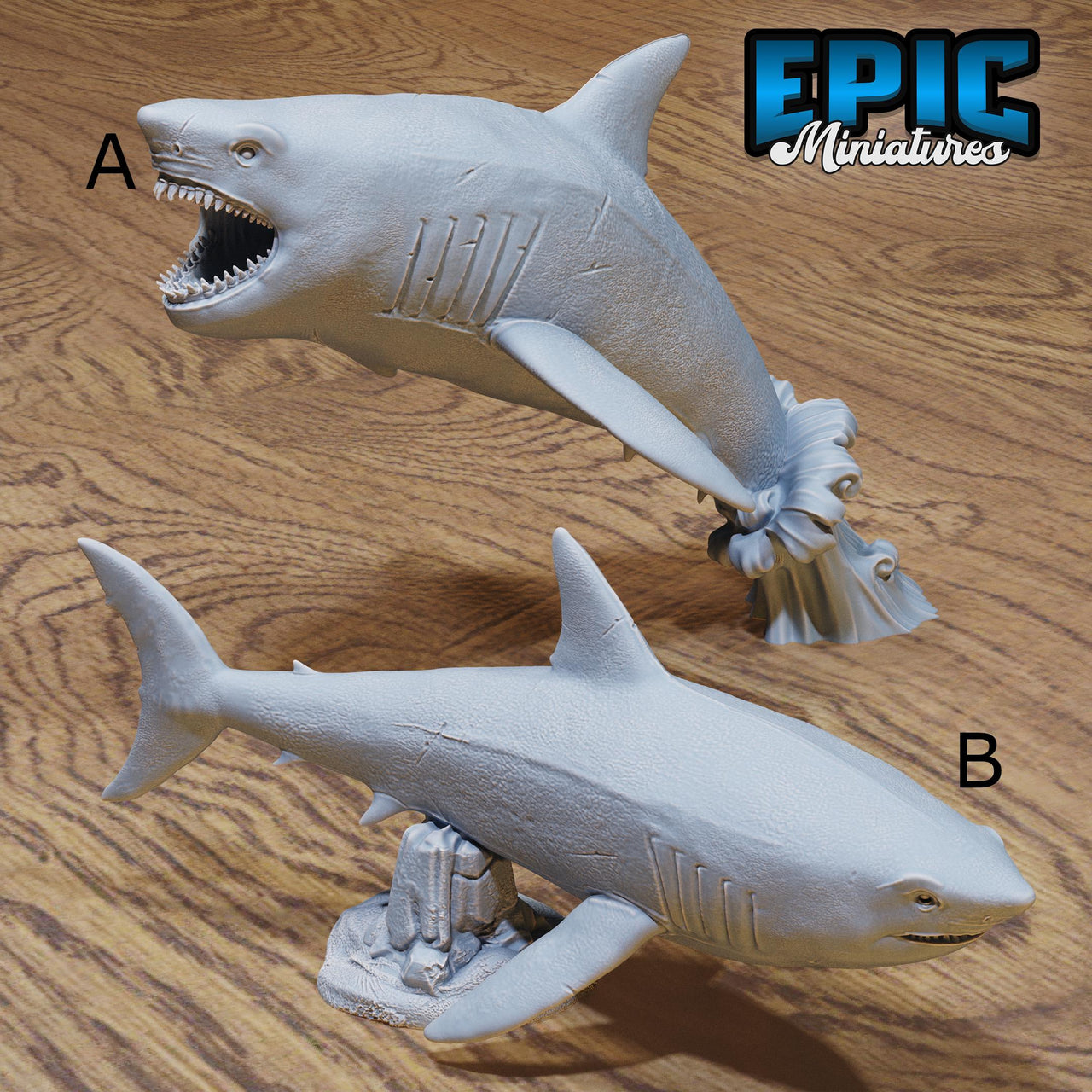 Great White Shark - Epic Miniatures | 28mm and 32mm | Wargaming | DnD | Tabletop Roleplaying