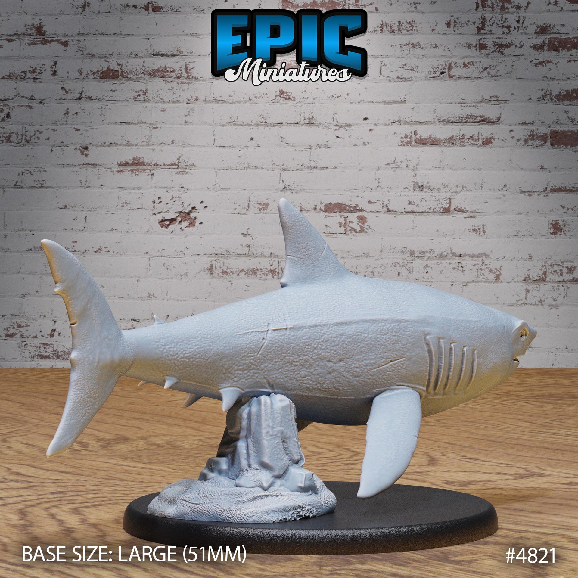Great White Shark - Epic Miniatures | 28mm and 32mm | Wargaming | DnD | Tabletop Roleplaying