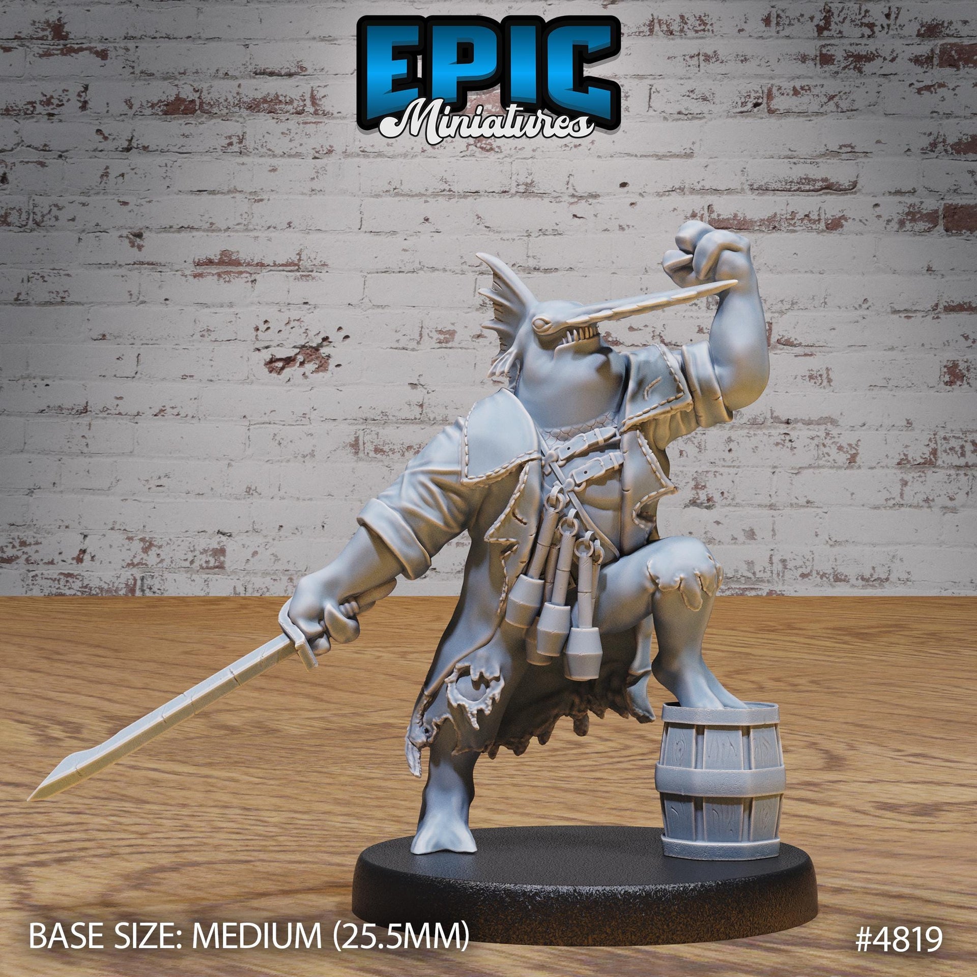 Sawhead Pirate - Epic Miniatures | 28mm and 32mm | Wargaming | DnD | Tabletop Roleplaying