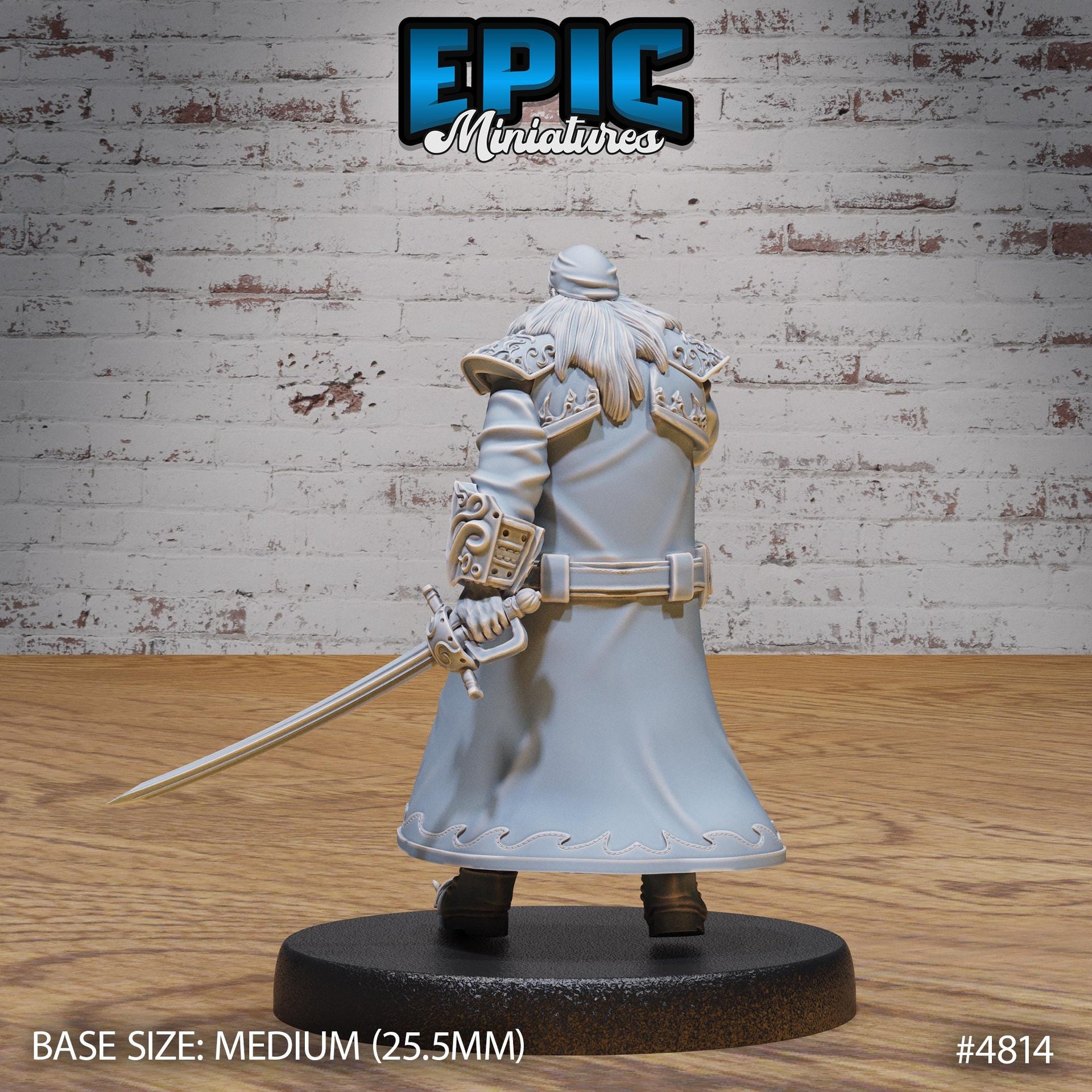 Pirate Captain Barbarossa - Epic Miniatures | 28mm and 32mm | Wargaming | DnD | Tabletop Roleplaying