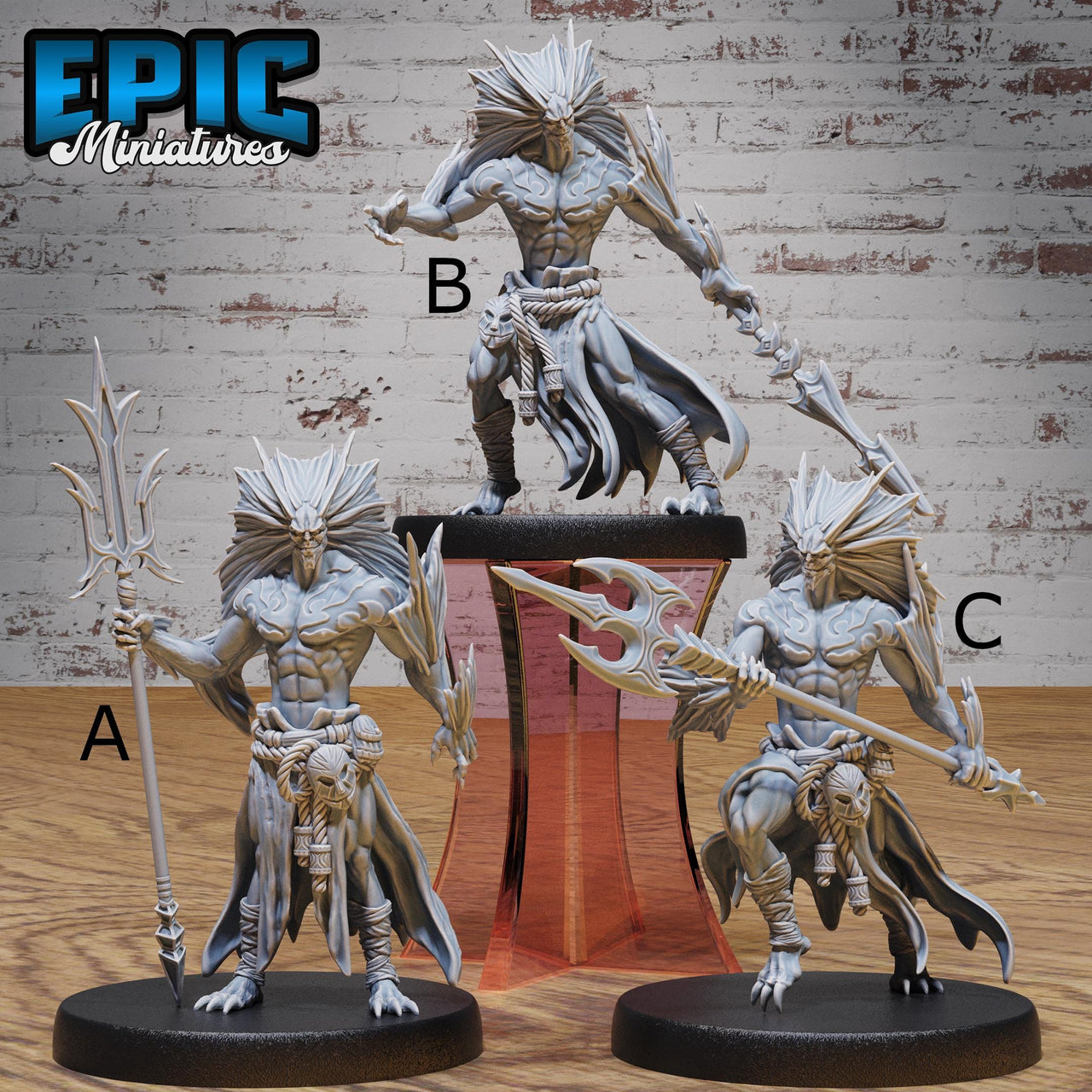 Atlantean Merfolk - Epic Miniatures | 28mm and 32mm | Wargaming | DnD | Tabletop Roleplaying