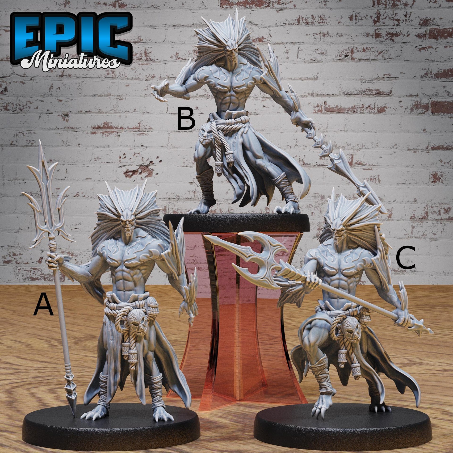 Atlantean Merfolk - Epic Miniatures | 28mm and 32mm | Wargaming | DnD | Tabletop Roleplaying