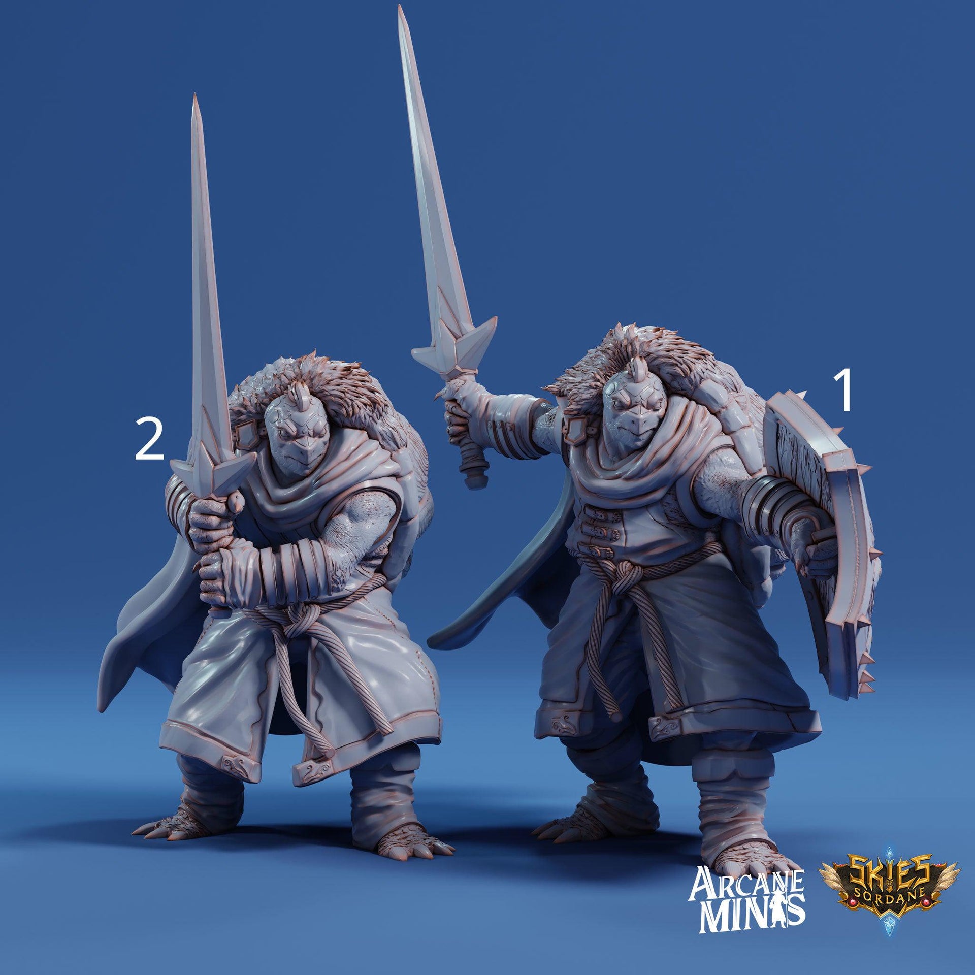 Kestudo Fighter, Turtlefolk knight - Sordane Publishing | 28mm and 32mm | Wargaming | DnD | Tabletop Roleplaying