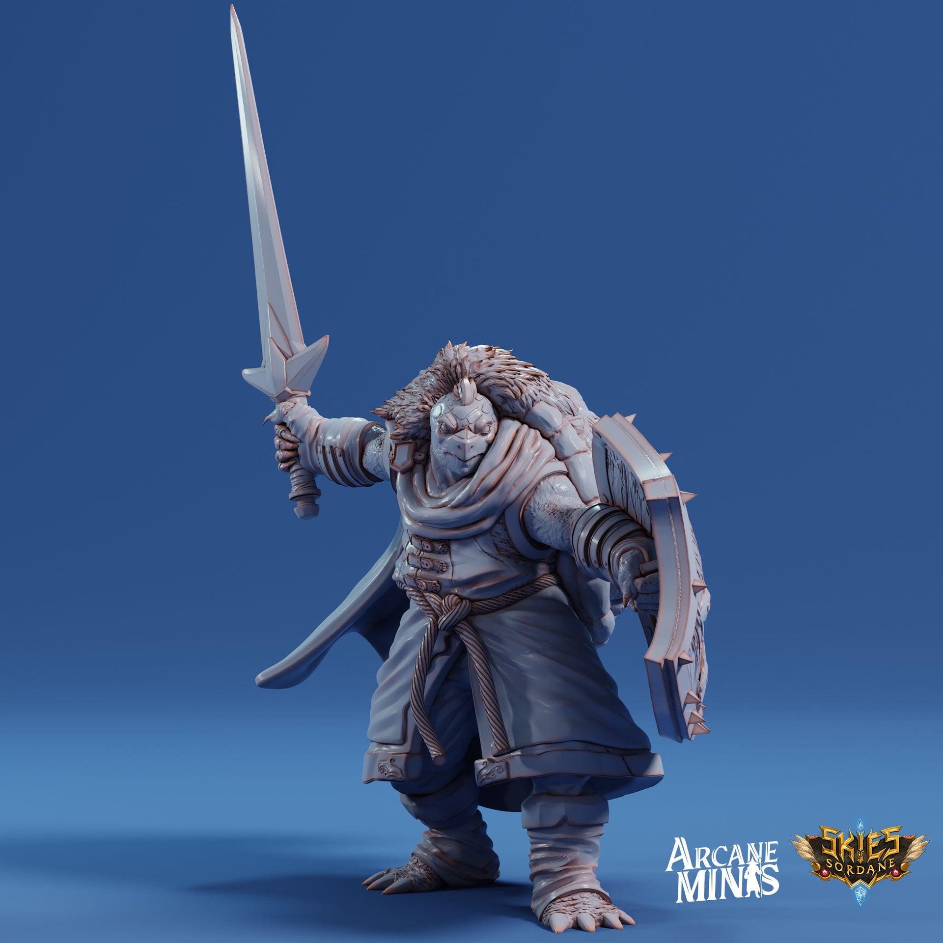 Kestudo Fighter, Turtlefolk knight - Sordane Publishing | 28mm and 32mm | Wargaming | DnD | Tabletop Roleplaying