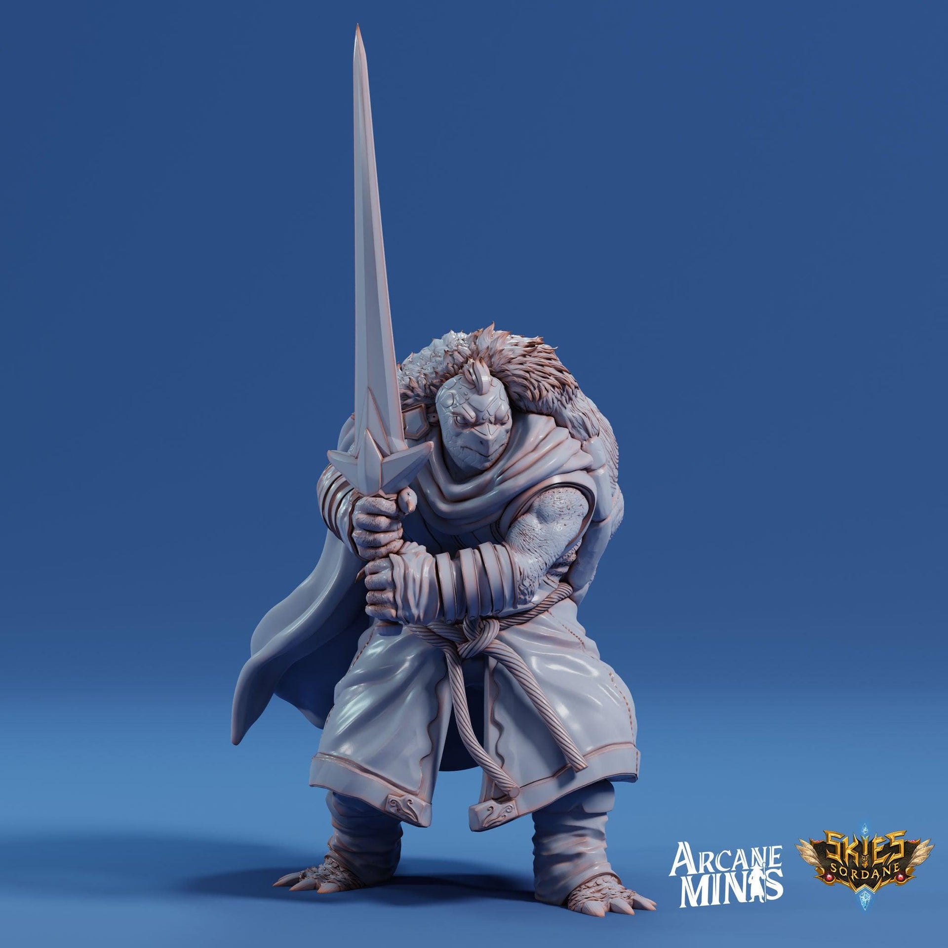 Kestudo Fighter, Turtlefolk knight - Sordane Publishing | 28mm and 32mm | Wargaming | DnD | Tabletop Roleplaying